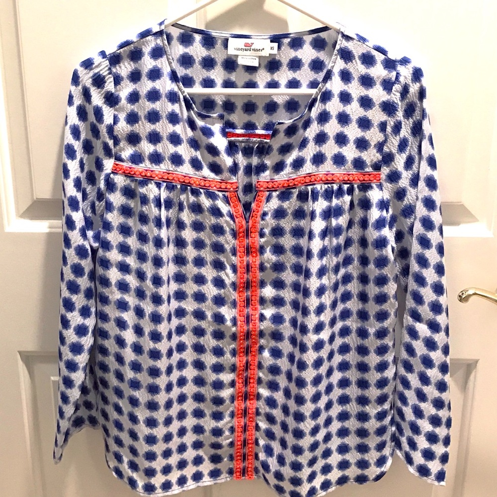 Vineyard vines silk blouse